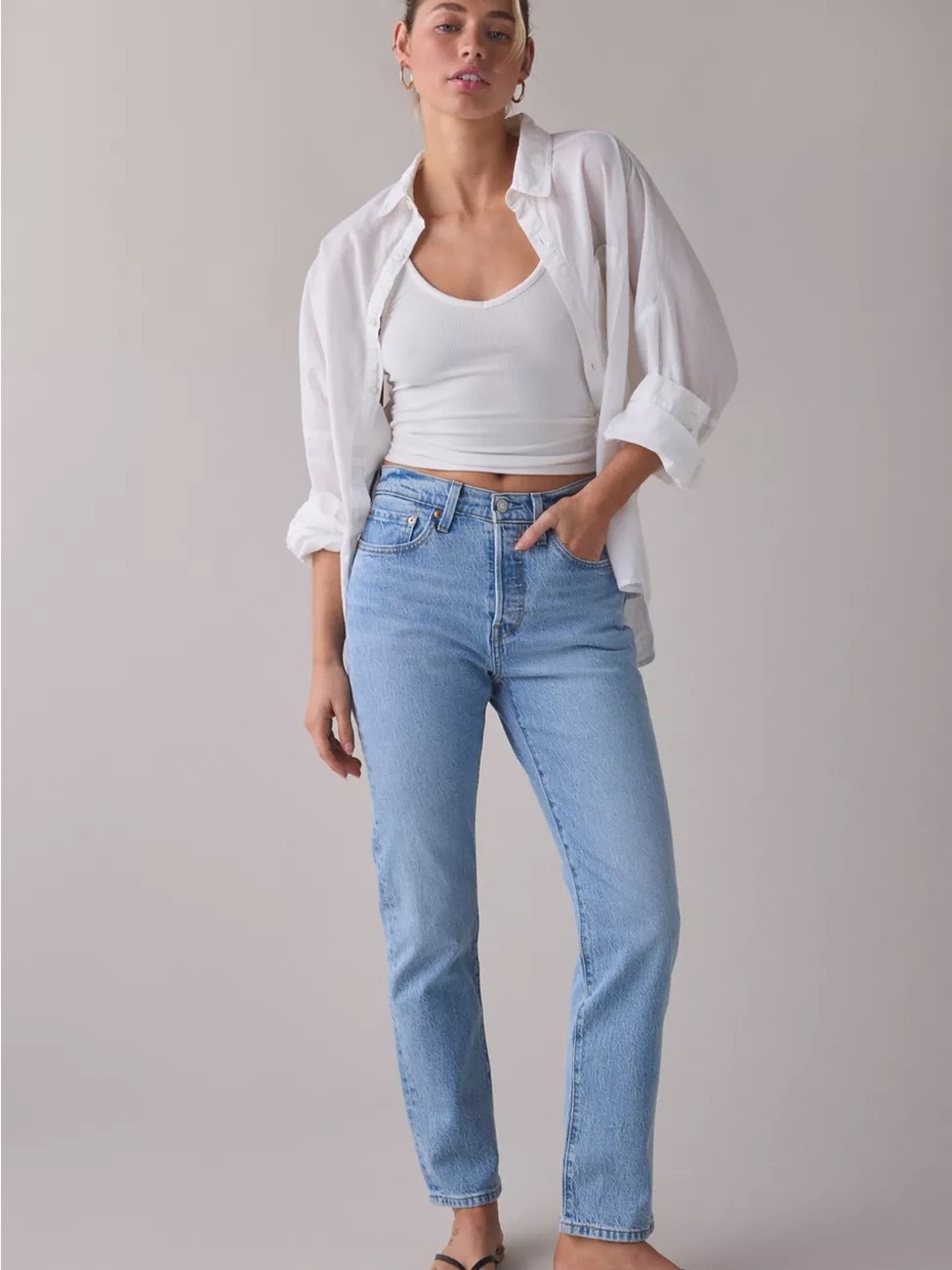 Levi’s 501 High-Rise Straight Leg Jeans